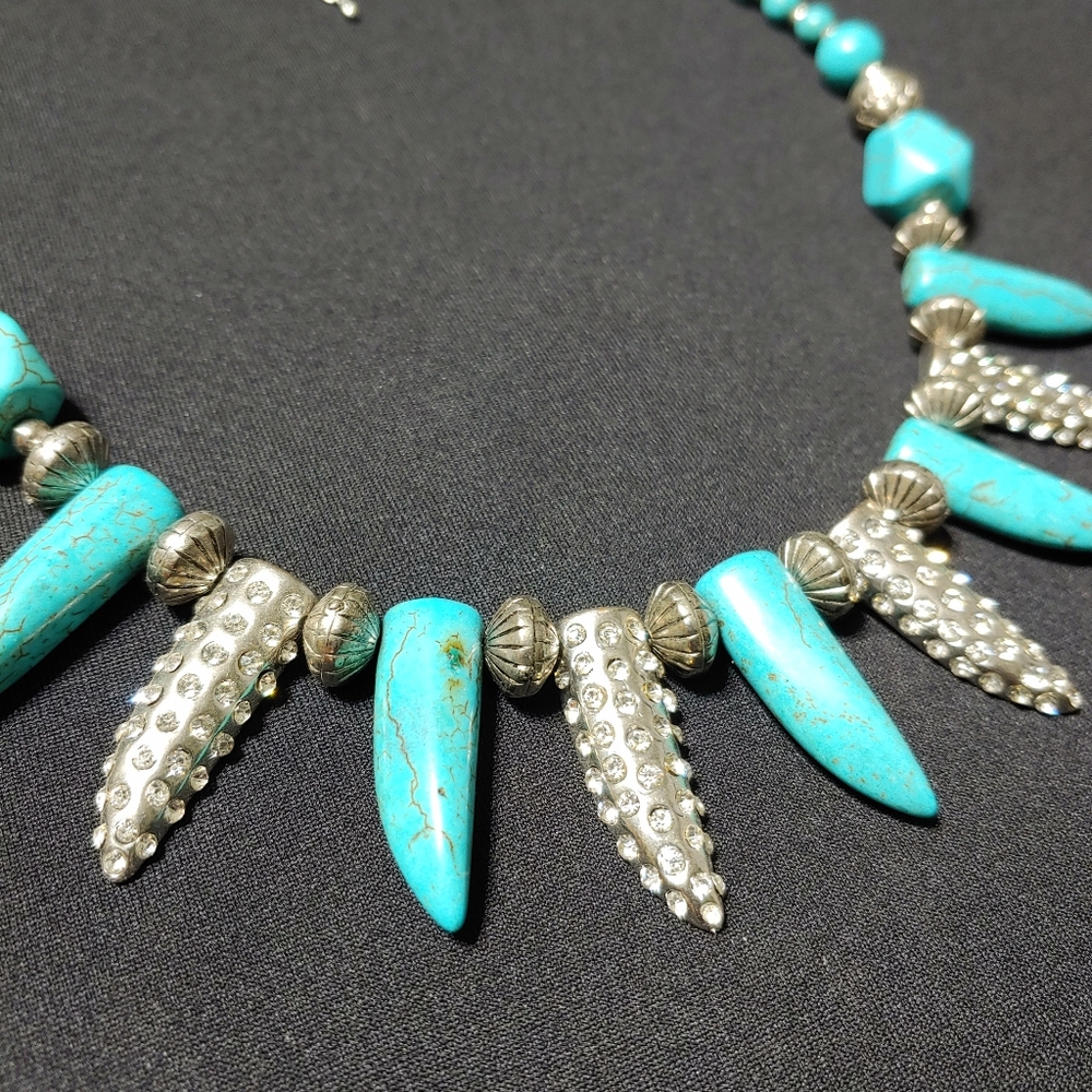 Fun Turquoise Necklace - Picture 2 of 2
